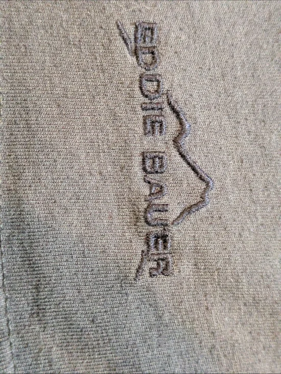 Eddie Bauer Gray Crewneck T-Shirt Soft Cotton Blend Short Sleeve Logo Tee L - Picture 4 of 8